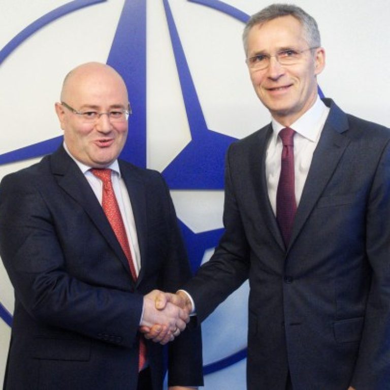 Meetings of the Ministers of Defence at NATO Headquarters in Brussels - Bilateral meeting with  the Minister of Defence of Georgia